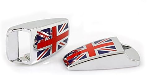 2PCS Union Jack UK Flag Windshield Washer Spray Nozzle Cover For Mini Cooper Coopers (Red/Blue Union Jack UK flag)