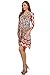 ColorMC Women's Plus Size Paisley Print Asymmetric Hem Sleeve Shift Knit Dress