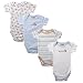 4-Pack Pastel Bodysuits, Blue, 0-3 months