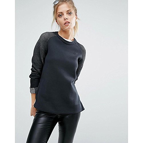 ナイキ アウター パーカ＆スウェット Nike Premium Crew Neck Panel Detail Swea Blackblack [並行輸入品]