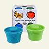 Kinderville Bigger Bites Storage Jars (Set of 2, Blue/Green)
