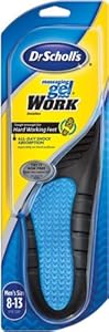 Dr. Scholl's Massaging Gel Work Insoles, Men's Sizes 8-13, 1 Pair