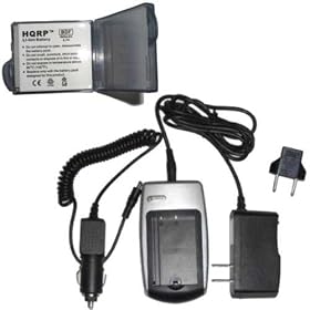 HQRP Replacement Battery and Battery Charger for Canon PowerShot SD200, SD300, SD30 (Red / Black / Violet / Gold), SD40 Digital Cameras