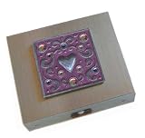 Gem Heart Plum Travel Jewelry Case