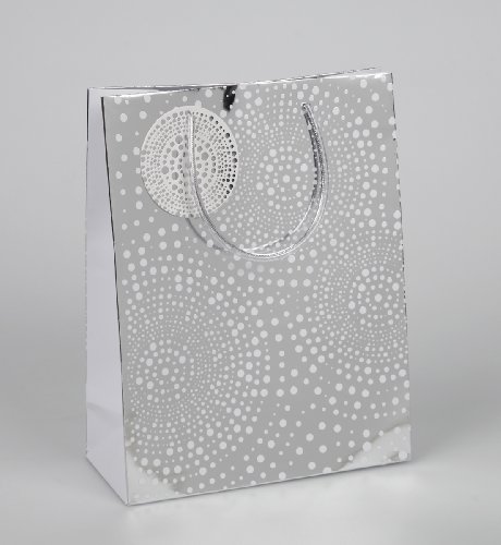 Medium Silver Bursts Gift Bag