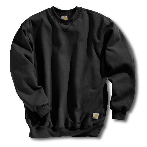 Carhartt Men's Thermal Lined Crewneck Sweatshirt, Black, X-Large