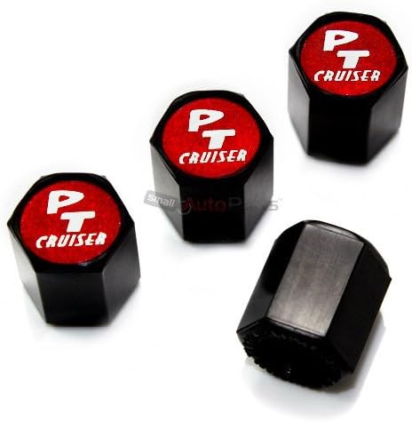 Logo Caps Pt Cruiser Red Logo Black Abs Tire Valve Stem Caps