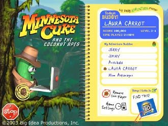 Childrens Toyshop  Toys : CHRISTIAN COMPUTER GAMES Veggietales - Minnesota Cuke & the Coconut Apes