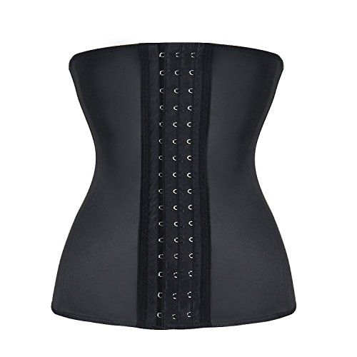 FeelinGirl Women's Latex Underbust Corset Waist Training Cincher Sport Girdle