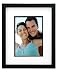 Malden Parker Black Wood Matted Frame with Black Wood Insert, with Mat 8 by 10-Inch, without Mat 11 