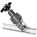 GF Piping Systems PVC Globe Valve, Angle, PTFE Seal, Spigot