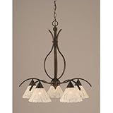 Swoop 5 Light Chandelier with 7