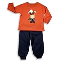 Picture Me - Toddler Boys Long Sleeve Sweatsuit, Orange, Navy