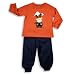Picture Me - Toddler Boys Long Sleeve Sweatsuit, Orange, Navy