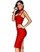 meilun Womens Sleeveless Bodycon Dress Bandage Straless Dress (S, Red-1)