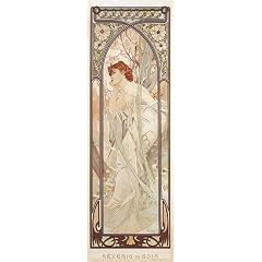 1art1 40654 Alphonse Mucha - Evening Midi-Poster (91 x 30 cm)
