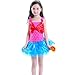 Jastore® Girls Red Bowknot Mermaid Dance Dress Ballet Tutu Dress