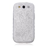 UNEXTATI Galaxy S3 用 ケース 耐衝撃 高品質 TPU ハード カバー 超薄型ケース 全面保護 脱着簡単 クリア 透明 Samsung Galaxy S3カバー Cover (ホワイ