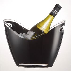 Acrylic Ice Bucket - 2 Bottle Black by Prodyne by 