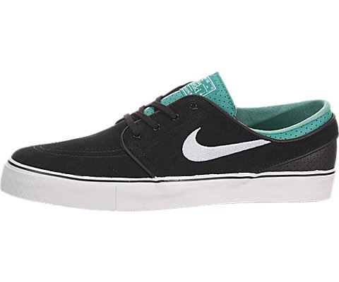 Nike SB Men's Zoom Stefan Janoski (Black/White-Turbo Green) Suede Skate Shoes