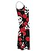 Meilaier Womens Summer Sleeveless High Waist Skull Chiffon Dress Black