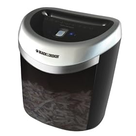 Black & Decker CC2000 20 sheet crosscut paper shredder convenient lightweight counter top design black