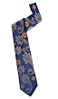 Pure Paisley Woven Tie in blue, gray