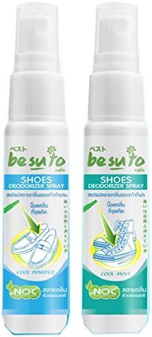 Natural Shoe Deodorizer Spray, Natural Antiperspirant, Portable Size, Shoe Odor Spray, Foot Deodorant Spray, Stink Caused By Bacteria, Cool Mint and Cool Powder Formula