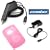 Durable Flexible Pink Silicone Skin Case + Car + Home Travel Charger for Sandisk Sansa Clip 1gb 2gb 4gb Mp3 Player