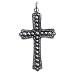 Sterling Silver Oxidized Celtic Beaded Cross Pendant