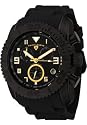 Swiss Legend Men's 20065-BB-01-GA Commander Collection Chronograph Black Rubber Watch