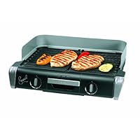 Emeril by T-fal TG8000002 XL Griller with Two Independent Temperature Controls Removable Nonstick Die-Cast Aluminum Grill Plates, Silver
