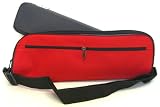 C Flute Case Cover with Handle and Shoulder Strap, Red