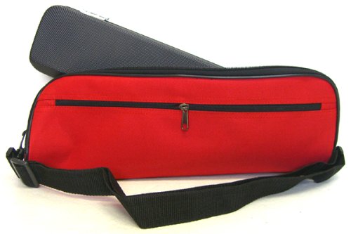 C Flute Case Cover with Handle and Shoulder Strap, Red