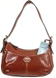 Nine West Danielle Hobo Bag Purse Tobacco Brown Faux Leather