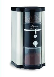 Capresso 585.05 Disk Burr Grinder, Stainless Steel