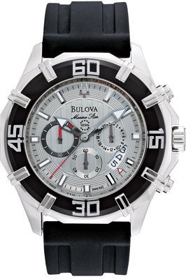 Bulova 96B152 Mens Chronograph Grey Black Watch