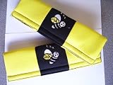 Seat Belt/Harness Pads - Yellow Bee Design