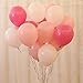 AnnoDeel 50 pcs 12inch Pink and White Balloons, Pearl Latex Balloons (Light Pink Balloons/Dark Pink Balloons/white Balloons) for Girl Birthday Party Wedding Decorations Romantic Party