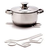 Crime Scene Hot Pot Silicone Trivet Hotpot Pan Holder By Peleg Design Brand New - White Color