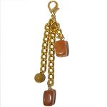 Aventurine Pendant 04 Stone Red Yellow Jasper Gold Chain Crystal 4.5