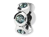 Reflections(tm) Sterling Silver December Swavorski Crystal Birthstone Bead / Charm