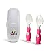 ZoLi Ergonomic Fork and Spoon Set, Pink