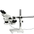 AmScope 3.5X-90X Boom Stand Binocular Zoom Stereo Microscope on Boom + 80 LED Light