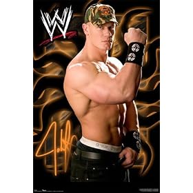 John Cena (Flexing) Sports Poster Print - 24" X 36"