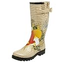 Chooka Women's Green Tattoo Rain Boot