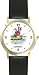 Cat Fishing - Cat Cartoon or Comic - JP Animal - WATCHBUDDY® DELUXE TWO-TONE THEME WATCH - Arabic Numbers - Black Leather Strap-Size-Women's Size-Small
