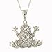 10k White Gold Diamond Accent Frog Pendant (I-J Color, I3 Clarity), 18\