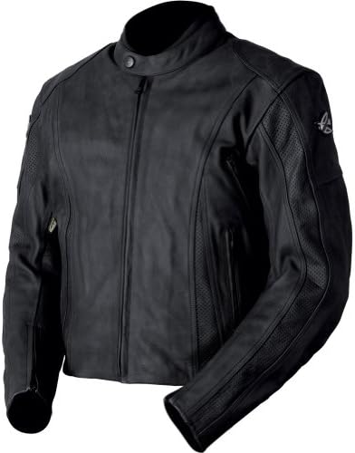 AGV Sport Canyon Perforated Men's Leather Street Bike Racing Motorcycle Jacket - Black / Size 48