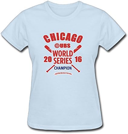 Sunflower Women T Shirt Funny Chicago Baseball Game Champion 2016 SkyBlue SizeXXL